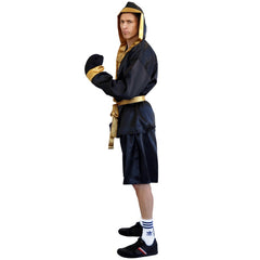 The Champ men’s boxing fancy dress costume with robe, shorts, belt and gloves
