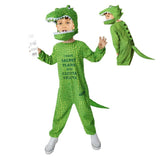 The enormous crocodile costume, jumpsuit, seperate hood with large opening for mouth and bookmark.