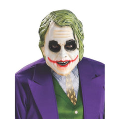 The Joker Classic Costume - Adult, knee length purple jacket, attached vest with printed shirt and tie.