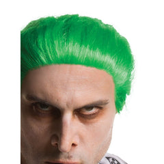 the joker wig adult, slick back green wig.