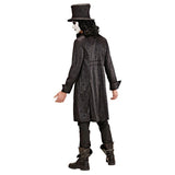 The Raven medieval jacket costume back view knee length coat