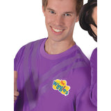 Wiggles adult costume top in purple with logo.