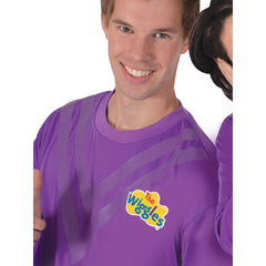 Adult The Wiggles purple skivvy with logo and chest stripe detailing