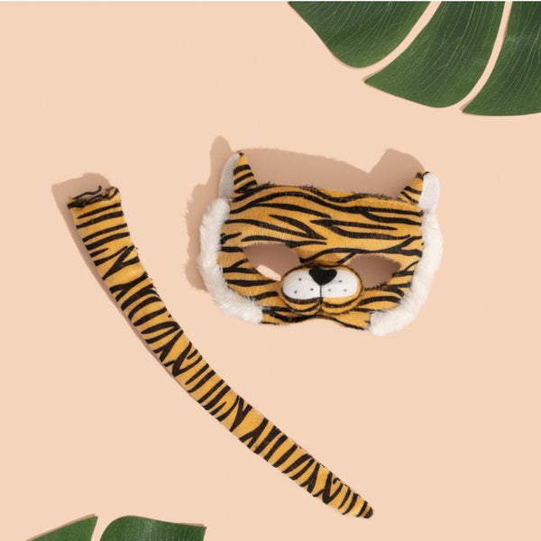 Tiger ears and tail set deluxe animal costume accessory
