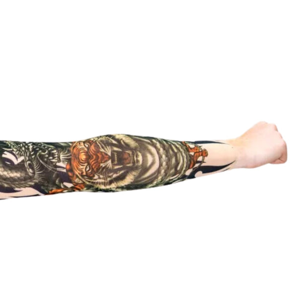 tiger tattoo sleeve single arm animal fake tattoo costume accessory