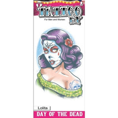 Tinsley FX Temp Tattoo - Lolita, pin up girl with day of the dead vibe