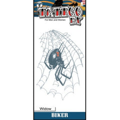 Tinsley Temporary Tattoo - Biker Widow spider.