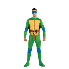 TMNT Leonardo adult costume with shell and mask