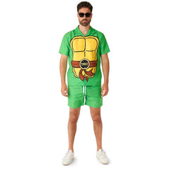 TMNT swim suit combo by Suitmeister with printed top and matching shorts