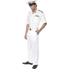 Top gun captain white short sleeve shirt, trousers and hat, perfect for Sailors.