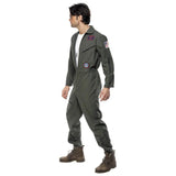 Top Gun Adult Costume, jumpsuit with labels.