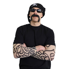Set of 2 tribal tattoo design sleeves costume accessories