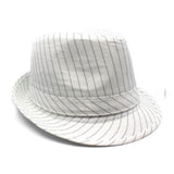 white pinstripe trilby for gangsters