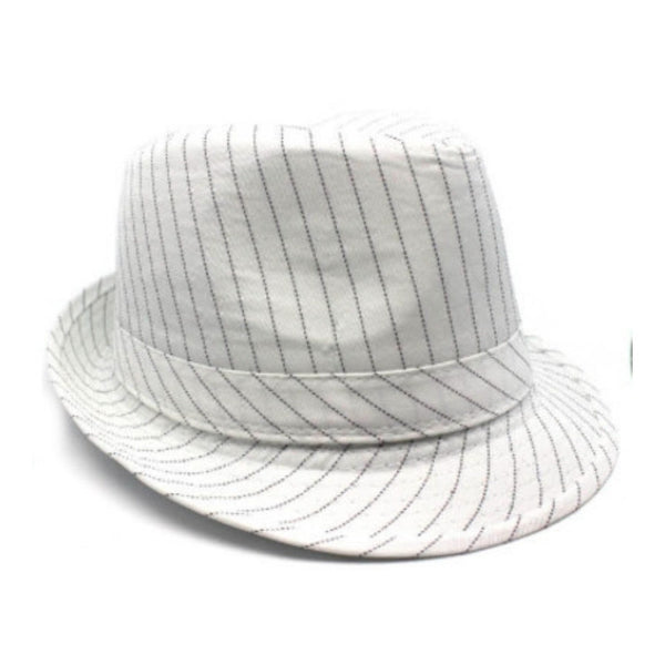 white pinstripe trilby for gangsters