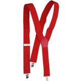 Adult costume suspenders in black red and white
