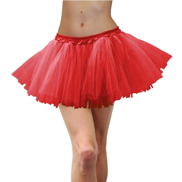 Adult Red Tulle Tutu – 80s costume skirt for fun runs, parties, and dancewear.