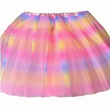 rainbow tulle tutu skirt sports day dress up costume