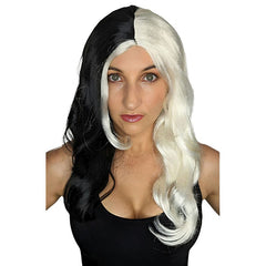 Two Tone Cruella Wig – black and white cosplay wig, Starry Wigs collection