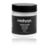 Mehron Ultra Fine White Setting Powder 24gm for theatrical and special effects makeup