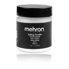 Mehron Ultra Fine White Setting Powder 24gm for theatrical and special effects makeup