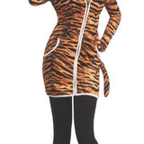 Urban Tiger Costume - Adult, zip up dress with hood and tail.