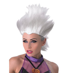 Ursula style white villain costume wig
