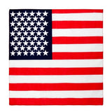 USA Flag Bandana 55cm with Red White and Blue Stars and Stripes