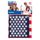 USA Flag Bandana 55cm Cotton Costume Accessory – Packaging