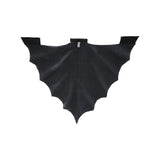 Black bat-shaped cape on a white background