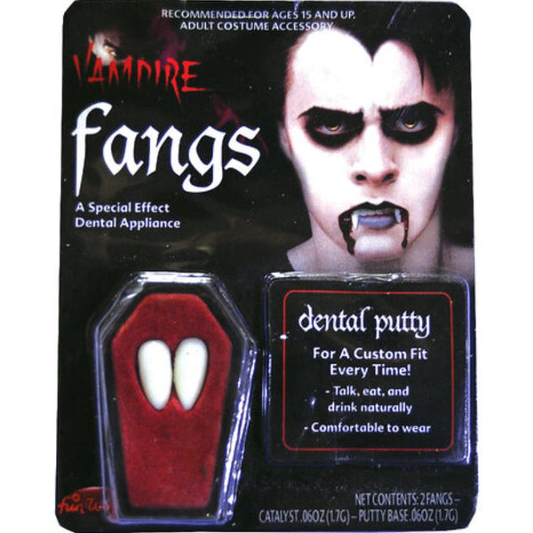 Vampire Fangs in Coffin with Thermal Beads