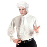 Man dressed as renaissance with vampire shirt with jabot.