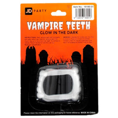 Glow-in-the-dark Vampire Teeth for Kids, fold-over fangs, perfect for Halloween, school dress-ups, Book Week, and vampire-themed costumes