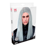 Long Silver Grey Vampire Wig in Widmann Packaging