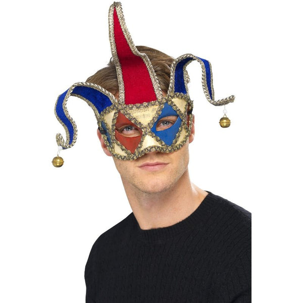 Venetian musical jester eyemask – decorative masquerade costume accessory