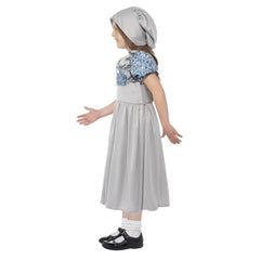 Victorian school girl costume dress and hat