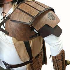 Viking Warrior – Hire full costume front view with armour, helmet and cape Brisbane hire