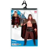 Packaging for unisex warrior cape with fur tippet for festivals
