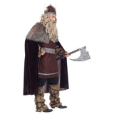 Side for viking style warrior cape with fur look trim
