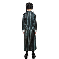 Wednesday Nevermore Academy Black Costume for kids front view