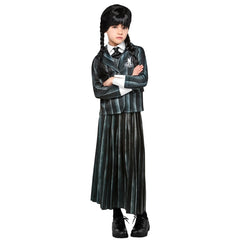 Wednesday Nevermore Academy Black Costume for kids front view