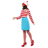 wheres wally wenda costume adult striped tights skirt