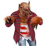 Halloween werewolf gloves accessory for horror and beast costumes
