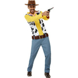 Adult cowboy costume with cow-print vest