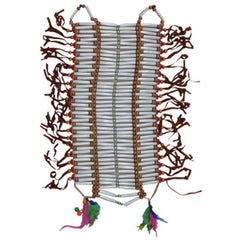 Western style breastplate necklace costume accessory with layered beads and tribal-inspired design