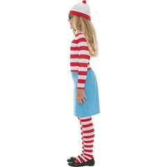 Where is Wally Wenda girls costume with striped top, skirt, tights, hat, and glasses – Book Week outfit