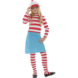 Where is Wally Wenda girls costume with striped top, skirt, tights, hat, and glasses – Book Week outfit