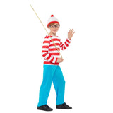 Wheres Wally Boys costume, top, trousers, hat and glasses.