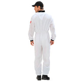 Space explorer costume with white astronaut jumpsuit styling