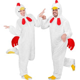 White Chicken Costume adult unisex – male and female front view