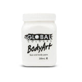 White face and body paint by Global – non-toxic water-based paint for costumes, cosplay, sports, and kids’ parties